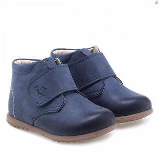 Detské Celoročné kožené topánky EMEL 1077D-4 Modrá 20, Modrá