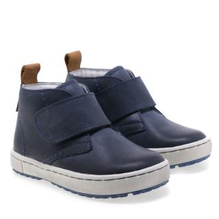 Detské Celoročné kožené topánky Emel 2489-22 tmavo modrá 28, Modrá