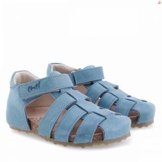 Detské kožené Sandále E2664-2 Modrá 27, Modrá