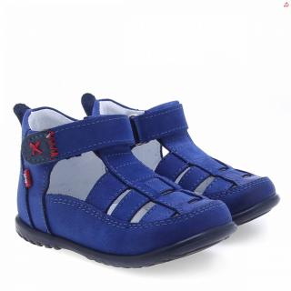 Detské kožené sandálky EMEL E1079-15 Modrá 19, Modrá