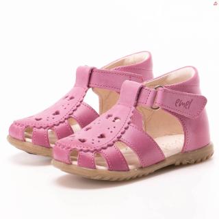 Detské kožené sandálky EMEL E1214A-1 Ružová 18, Ružová