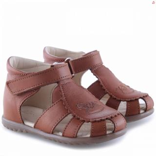 Detské kožené sandálky EMEL E1670-14 Hnedá 19, Hnedá