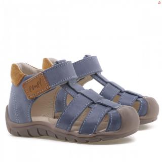 Detské kožené sandálky EMEL E2187A-6 Modrá 19, Modrá
