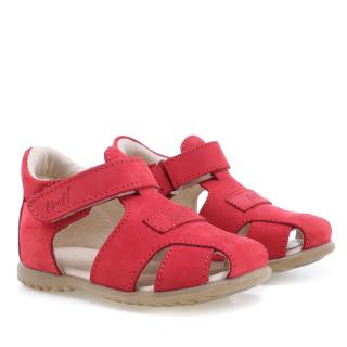 Detské kožené sandálky EMEL E2199-16 Červená 18, Červená
