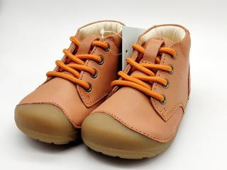 Detské kožené topánočky Bundgaard Petit Lace BG101162 - Burnt Orange 25, Oranžová