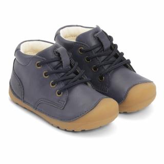 Detské kožené topánočky Bundgaard Petit Lace BG101162 - tmavo Modré 19, tmavo modrá