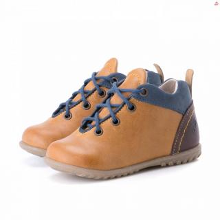Detské kožené topánočky EMEL E2413-9 Hnedá 21