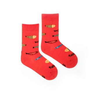 Detské ponožky Fusakle Akvárko 23 - 26, Červená