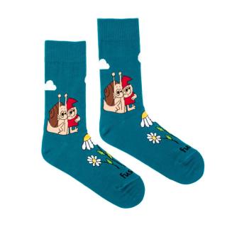 Detské ponožky Fusakle Hlemýžď Matej a škriatok Vítek 31 - 35, Modrá