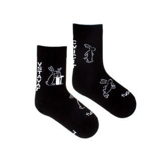Detské ponožky Fusakle Inverz Bob a Bobek 31 - 34, Čierna