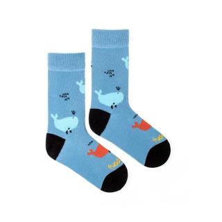 Detské ponožky Fusakle Veľrybia párty 23 - 26, Modrá