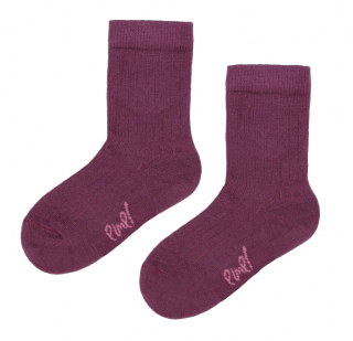 Detské ponožky s merino vlnou Emel - Fialová - ESK 100-57 19 - 22, Fialová