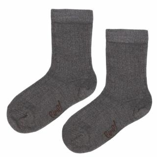 Detské ponožky s merino vlnou Emel - Šedo-hnedá - ESK 100-53 19 - 22, Šedá