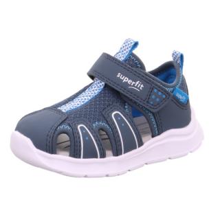 Detské Sandále Superfit Wave 1-000478-8030 tmavo modrá (posledný kus 19) 19, tmavo modrá