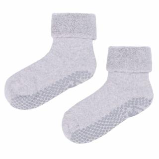 Detské teplé protišmykové ponožky Emel - SFA 100-19 - Šedá 19 - 22
