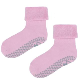 Detské teplé protišmykové ponožky Emel - SFA 100-20 -Ružová 19 - 22