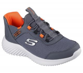 Detské topánky Skechers SLIP-IN Bounder BRISK BURST Charcoal 403822L/CCOR 28, Šedá