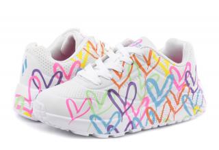 Detské topánky Skechers uno lite - SPREAD THE LOVE 314064L/WMN 27, Biela