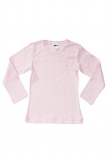 Detský tričko s dlhým rukávom Pleas 147083-503 ružová 128, Ružová
