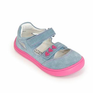 Protetika Barefoot Detské sandále TERY Jeans svetlo modrá 35, svetlo modrá