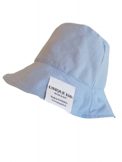 UNIQUE KIDS Bavlnený klobúk MODRÝ L, Modrá