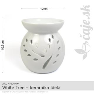 AROMALAMPA White Tree – keramika biela