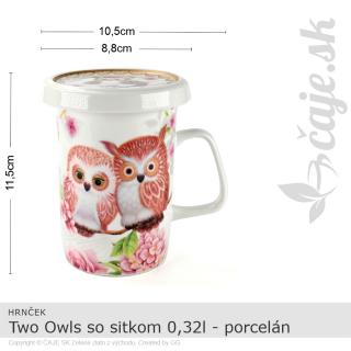 HRNČEK Two Owls so sitkom 0,32l – porcelán – darčeková krabička