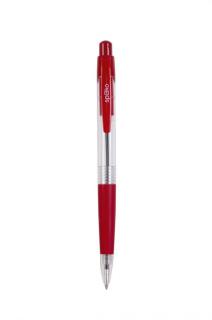 12 x Spoko, guličkové pero priehľadné Varianta: červená