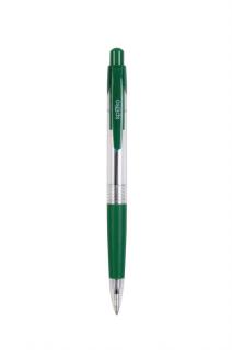 12 x Spoko, guličkové pero priehľadné Varianta: zelená