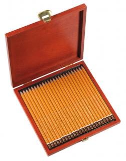 Koh-i-noor, súprava grafitových ceruziek 1504 8B-10H v darčekovej drevenej kazete