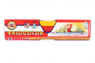 Koh-i-noor, TRIOCOLOR umelecké pastelové ceruzky 3151 6 ks v sade