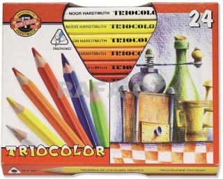 Koh-i-noor, TRIOCOLOR umelecké pastelové ceruzky 3154 24 ks v sade