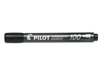 Pilot, permanentný popisovač 100, guľatý hrot Farba: čierna