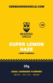 BEARDED UNCLE SUPER LEMON HAZE INDOOR CBD 10% a THC 0,2% 20g