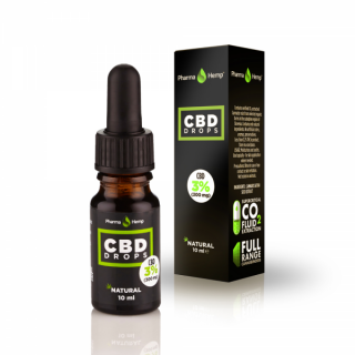 CBD drops 3% 10ml 300mg olivový olej Pharma Hemp