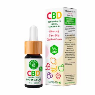 CBD kapky s ovocnou príchuťou 5% 10 ml Zelená Země