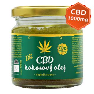 CBD kokosový olej 1000mg 170ml Zelená Země