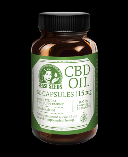 CBD olej kapsule 15mg 60ks SENSI SEEDS