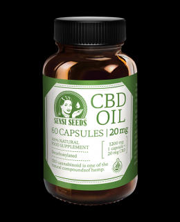 CBD olej kapsule 20mg 60ks SENSI SEEDS