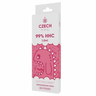 CZECH HHC 99% HHC jednorazové pero Cotton Candy 250 poťahov 1ml 1ks