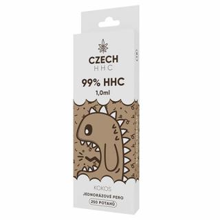 CZECH HHC 99% HHC jednorazové pero Kokos 250 poťahov 1ml 1ks