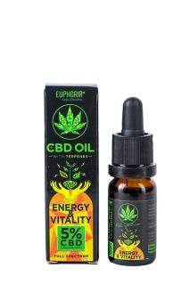 EUPHORIA CBD olej 5% s terpenmi 10ml 500mg ENERGY &amp; VITALITY