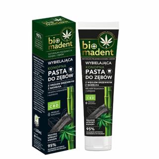 Konopná bieliaca zubná pasta s CBD BioMadent 100 ml