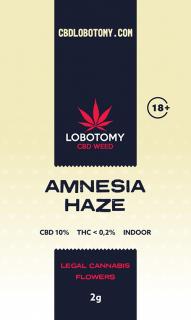 LOBOTOMY AMNESIA HAZE INDOOR CBD 10% a THC 0,2% 2g