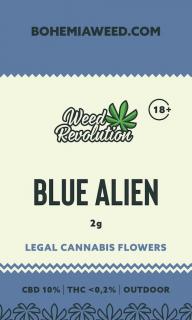 WEED REVOLUTION BLUE ALIEN OUTDOOR CBD 10% a THC 0,2% 2g