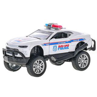 Auto polícia 13 cm kovové biele
