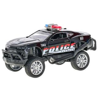 Auto polícia 13 cm kovové čierne
