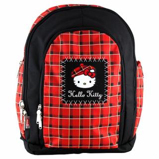 Batoh školský Hello Kitty red karo