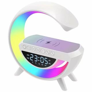 Bluetooth reproduktor s LED lampou Bluetooth reproduktor s LED lampou bezdrôtovou nabíjačkou a hodinami - BT-3401nabíječkou a hodinami - BT-3401