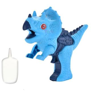 Dinosaurus 17 cm na batérie so svetlom a zvukom vytvárajúce paru modrý